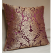 Lumbar Throw Pillow Cushion Cover in Rubelli Tebaldo Amethyst Silk Brocatelle Fabric