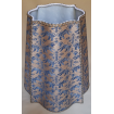 Conical Fancy Square Lamp Shade Fortuny Fabric Indigo Blue & Gold Richelieu Pattern