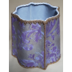 Fancy Square Lampshade Fortuny Fabric Royal Purple & Silvery Gold Carnavalet Pattern