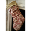 Luxury Christmas Stocking Fortuny Fabric Deep Burgundy & Gold Sevigne Pattern