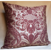 Fortuny Fabric Throw Pillow Cushion Cover Deep Burgundy & Gold Caravaggio Pattern