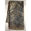 Luxury Table Runner Rubelli Fabric Silk Brocatelle Blue & Gold Tebaldo Pattern