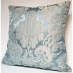 Throw Pillow Cushion Cover Rubelli Fabric Light Blue Silk Damask Ruzante Pattern