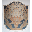 Venetian Lampshade in Rubelli Damask Fabric Blue Labuan Pattern Half Lamp Shade