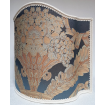 Venetian Lampshade in Rubelli Damask Fabric Blue Labuan Pattern Half Lamp Shade
