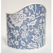Wall Sconce Clip-On Lamp Shade Fortuny Fabric Cornflower Blue & Antique White Alberelli Pattern