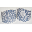 Wall Sconce Clip-On Lamp Shade Fortuny Fabric Cornflower Blue & Antique White Alberelli Pattern