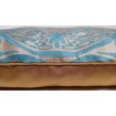 Decorative Pillow Cover Fortuny Fabric Blue-Green & Silvery Gold Orsini Texture Pattern