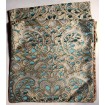 Luxury Table Runner Rubelli Fabric Silk Lampas Blue Peacock & Gold Gianduja Pattern