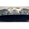 22" x 22" Decorative Pillow Case Antique Turquoise Silk Brocatelle Luigi Bevilacqua Fabric Grottesche Pattern