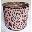 Drum Lamp Shade Pink Velvet Luigi Bevilacqua Fabric Leopardo Pattern