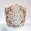 Venetian Lampshade in Rubelli Silk Damask Fabric Mother of Pearl Ruzante Pattern Half Lamp Shade