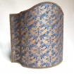 Half Lampshade Fortuny Fabric Indigo Blue & Gold Richelieu Pattern