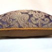 Throw Pillow Case Silk Jacquard Rubelli Fabric Purple & Bronze Trebisonda Pattern