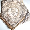 Luxury Table Runner Fortuny Fabric Champagne & Silvery Gold Orsini Pattern