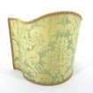 Venetian Lampshade in Rubelli Silk Damask Fabric Jade Green Ruzante Pattern Half Lamp Shade