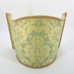 Venetian Lampshade in Rubelli Silk Damask Fabric Jade Green Ruzante Pattern Half Lamp Shade