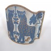 Venetian Half Lampshade Sky Blue Silk Brocatelle Luigi Bevilacqua Fabric Fiere Pattern