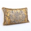 Fodera Cuscino Tessuto Broccatello di Seta Luigi Bevilacqua Grottesche Oro Antico