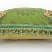 Tassel Fringe Throw Pillow Case Silk Damask Rubelli Fabric Green Sandokan Pattern