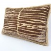 Throw Pillow Case with Brush Fringe Mother of Pearl Jacquard Velvet Rubelli Fabric Modern Art Pattern