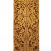 Luxury Table Runner with Pointed Ends And Tassels Silk Lampas Rubelli Fabric Brown Belisario Pattern