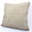 Throw Pillow Cushion Cover Fortuny Fabric Aquamarine & Silvery Gold Richelieu Pattern