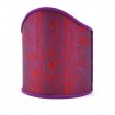 Wall Sconce Clip-On Shield Shade Cardinal Purple Silk Lampas Zanni Rubelli Fabric Mini Lampshade