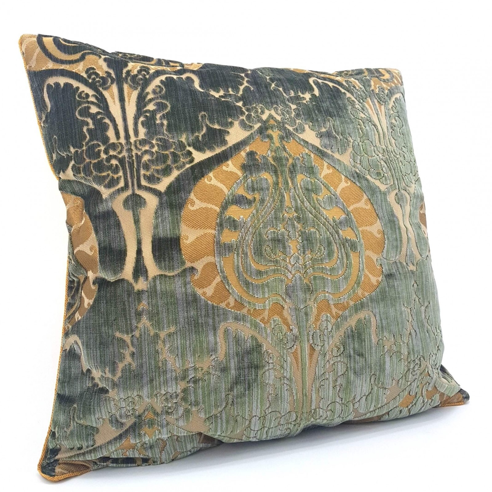 Decorative Pillow Case Luigi Bevilacqua Green Silk Heddle Velvet