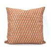 Throw Pillow Case Fortuny Fabric Copper & Silvery Gold Piumette Pattern