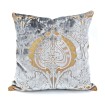 Decorative Pillow Case Luigi Bevilacqua Light Blue Silk Heddle Velvet Torcello Pattern
