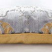 Decorative Pillow Case Luigi Bevilacqua Light Blue Silk Heddle Velvet Torcello Pattern