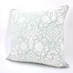 Throw Pillow Case Fortuny Fabric Aquamarine & White Alberelli Pattern