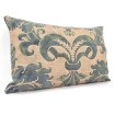 Fortuny Fabric Lumbar Throw Pillow Case Glicine Pattern Green & Gold Texture