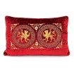 Luxury Embroidered Lumbar Pillow Case Red Velvet