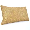 Throw Pillow Case in Fortuny Fabric Seafoam Green & Silvery Gold Campanelle Pattern