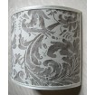 Wall Light Half Lampshade Fortuny Fabric Pearl Grey & Antique White Lucrezia Pattern Wall Lamp