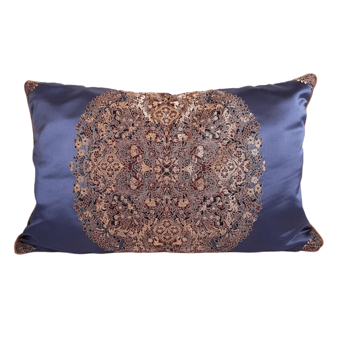 Rubelli Sherazade Silk Lampas Fabric Throw Pillow Cushion Cover