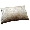 Lumbar Throw Pillow Cushion Cover Ivory and Gold Silk Brocade Rubelli Fabric Dorian Gray Pattern