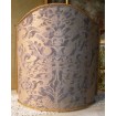 Handmade Lamp Shade Fortuny Fabric Grey & Silvery Gold Corone Pattern
