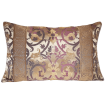Throw Pillow Cushion Cover Ivory and Purple Silk Lampas Rubelli Fabric Vignola Pattern