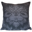 Fortuny Fabric Throw Pillow Cushion Cover Black Smokey Glicine Pattern