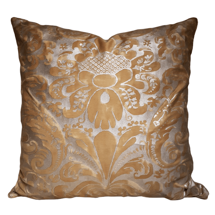 Fortuny Throw Pillow Cushion Cover Gold Museum Caravaggio Pattern