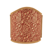 Venetian Half Lampshade Fortuny Fabric Burgundy & Gold Granada Pattern