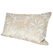 Throw Pillow Cushion Cover Fortuny Fabric Aquamarine & Silvery Gold Campanelle Pattern