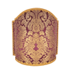 Venetian Lampshade in Rubelli Silk Brocatelle Fabric Tebaldo Amethyst Pattern Half Lamp Shade
