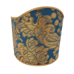 Clip On Shield Shade Blue and Gold Rubelli Tebaldo Silk Brocatelle Fabric Mini Lampshade