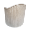 Wall Sconce Clip On Shield Shade Crinkled Satin Rubelli Fabric Ivory Canalgrande Pattern