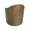 Clip On Shield Shade Reseda Green and Gold Rubelli Venier Jacquard Fabric Mini Lampshade