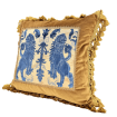 Decorative Pillow Case Gold Rubelli Velvet with Luigi Bevilacqua Leoni Persiani Framed Front Panel - 1